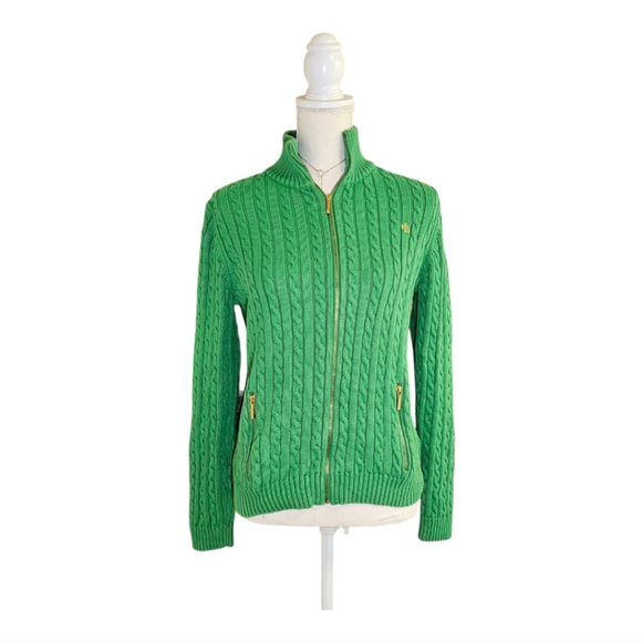 LAURAN BY RALPH LAUREN Y2K ZIPPER SWEATER. WOMWNS SZ LG. GENTLY USED. - Picture 2 of 7
